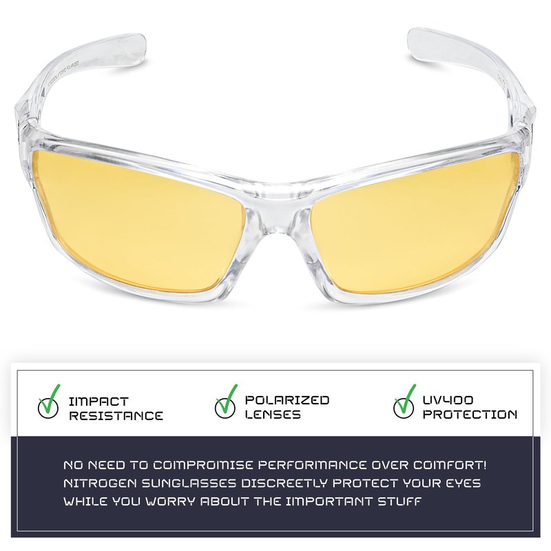 Nitrogen Polarized Wrap Around Sport Sunglasses for Men Women UV400 Driving Fishing Running Sun Glasses