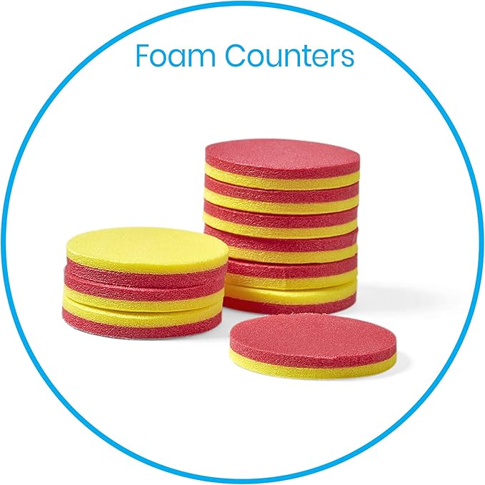 hand2mind Foam Two-Color Counters, Red and Yellow Counters, Counting Manipulatvies, Math Counters for Kids, Counting Chips, Math Manipulatives, Math Bingo Chips, Counters for Kids Math (Pack of 200)