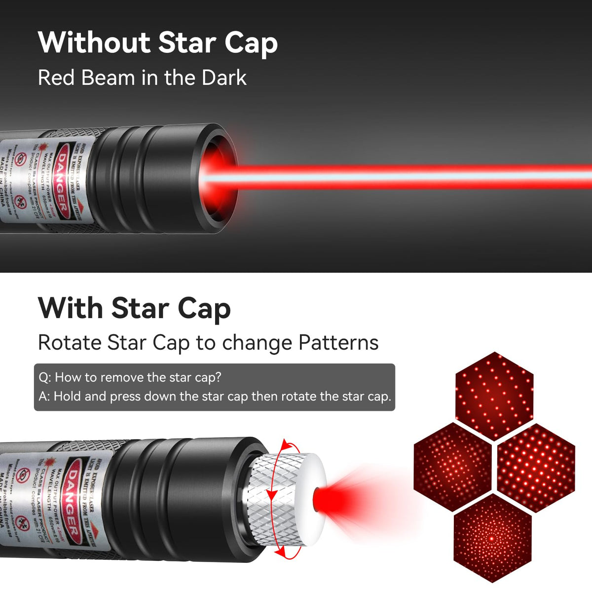 [Professional] Rechargeable Red Laser Pointer High Power Red Beam Laser Light Long Distance Range For TV/LED/LCD Screens Tactical Flashlights Presentation Office/Outdoors/Astronomic/Construction [001]