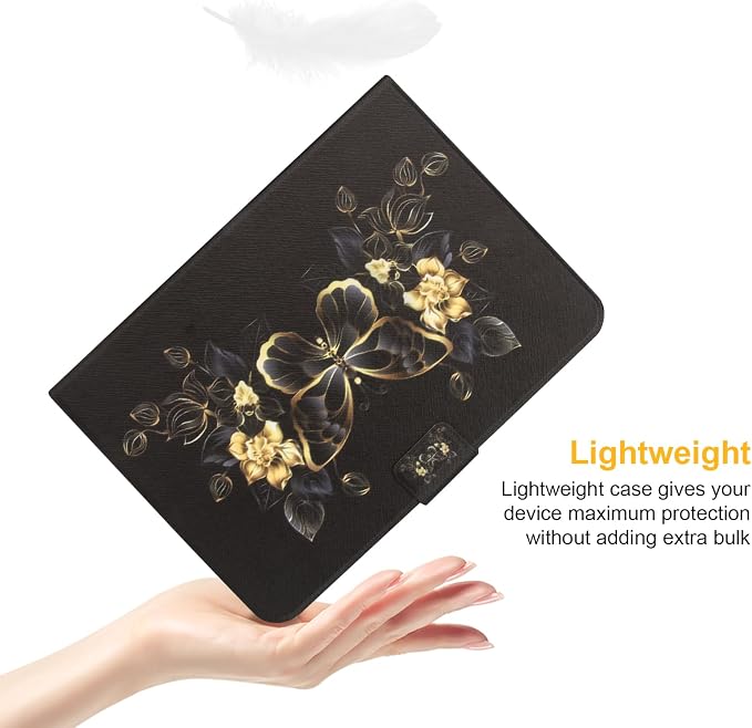 Dteck 10.5 Inch Case for iPad Air 2019 (3rd Generation A2152 A2123 A2153) / iPad Pro 2017 (A1701 A1709) Tablet- Smart Stand Wallet Folio Cover Case with Auto Sleep Wake/Stylus Pen (Purple Butterfly)