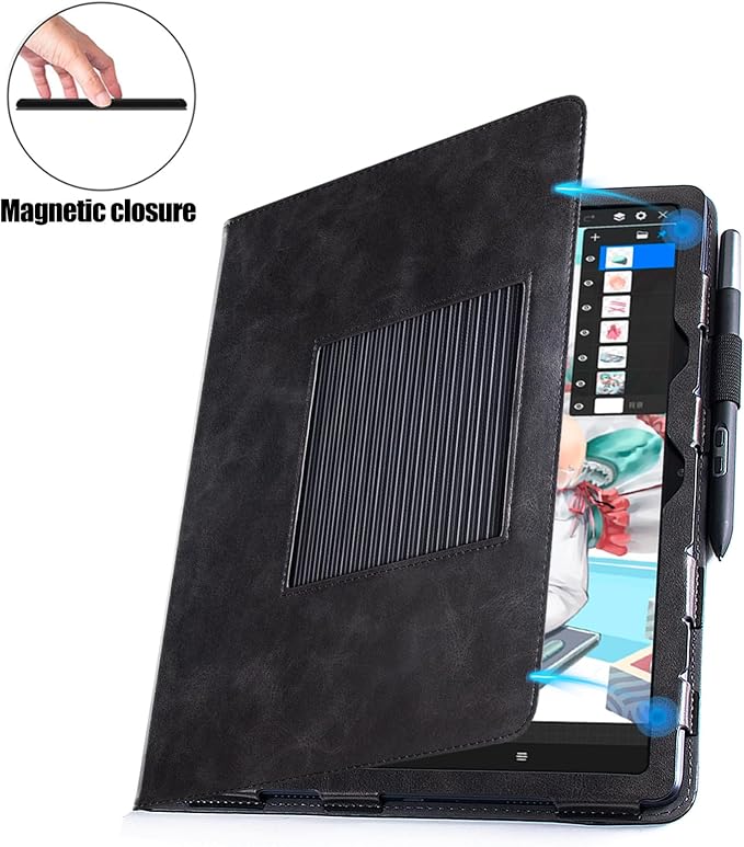 Case for Wacom MovinkPad 11 TabletDark Blue | Multiple-Angles Viewing StandPremium PU Leather Protective Cover with Pen Holder Loop