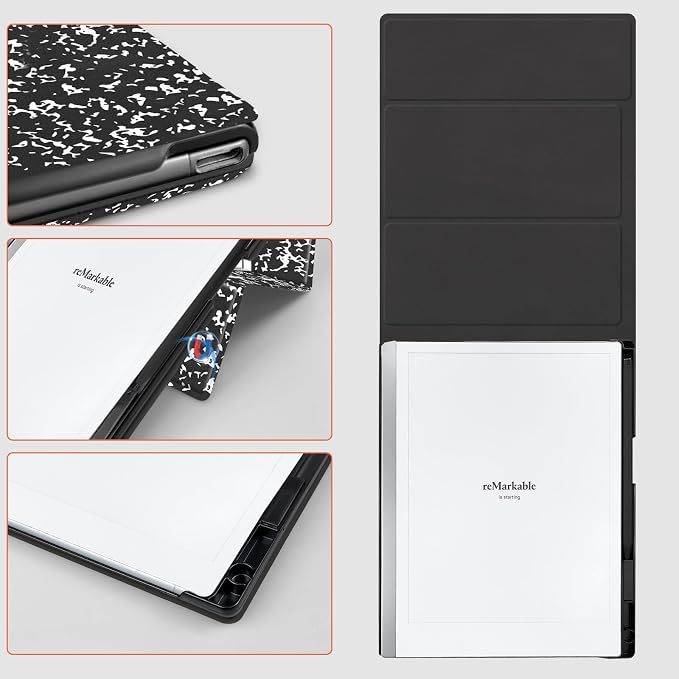 Case for Remarkable 2 Paper Tablet 10.3 2020 ReleasedLightweight and Hard Back Shell Protective Book Folio Cover with Built-in Pen HolderComes with Remarkable 2 Pen Tips.