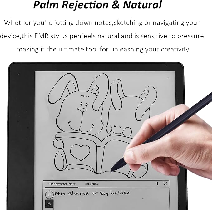 Stylus Pen Replacement for Kindle Scribe Pen Compatible with Kindle Scribe 4096 Levels of Pressure Sensitivity with Magnetic Absorption Function(Black)