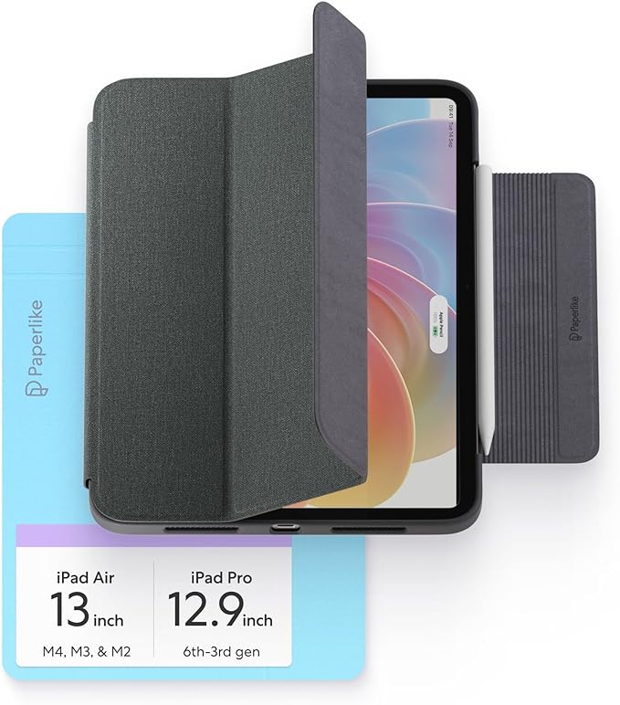 Paperlike® Bumper Case for iPad Air 13 (M4M3M2) &amp iPad Pro 12.9 | Robust Protective Case with Slim Design real Textile Surface Supports Apple Pencil Charging &amp Auto Sleep/Wake
