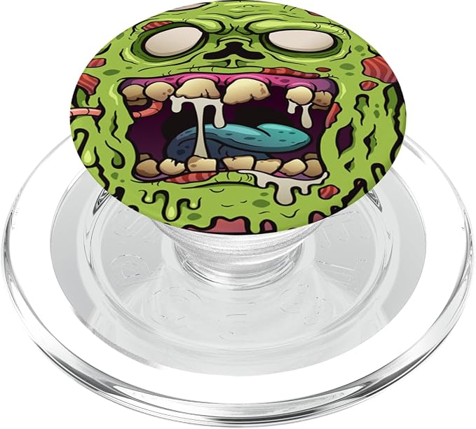 Slimey Horror Movie Zombie Face PopSockets PopGrip: Swappable Grip for Phones &amp Tablets PopSockets Adhesive PopGrip