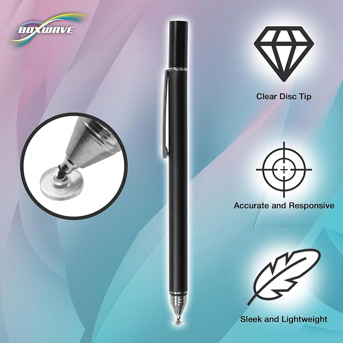 BoxWave Stylus Pen Compatible with Nintendo Switch Lite - FineTouch Capacitive Stylus Super Precise Stylus Pen - Jet Black