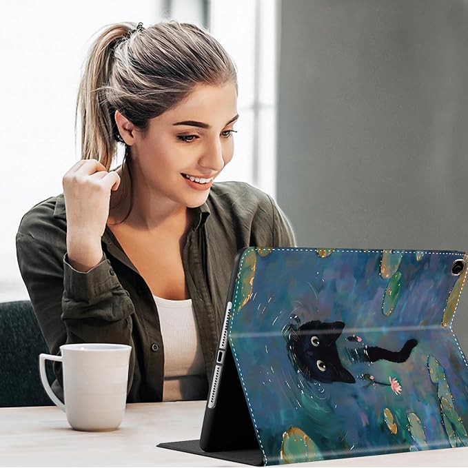 Case for New iPad (A16) 11th Generation 11 Inch 2025for iPad 10th Generation 2022 10.9 Inch Multi-Angle Stand Smart Cover Shockproof with Auto Wake/Sleep ，Starry Sky