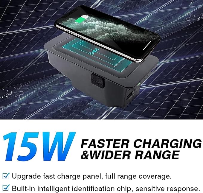 Wireless Phone Charger for Volvo S60 2020–2025 Qi Pad | Qi wireless fast charging Center console integration Dual USB charging ports Active cooling system