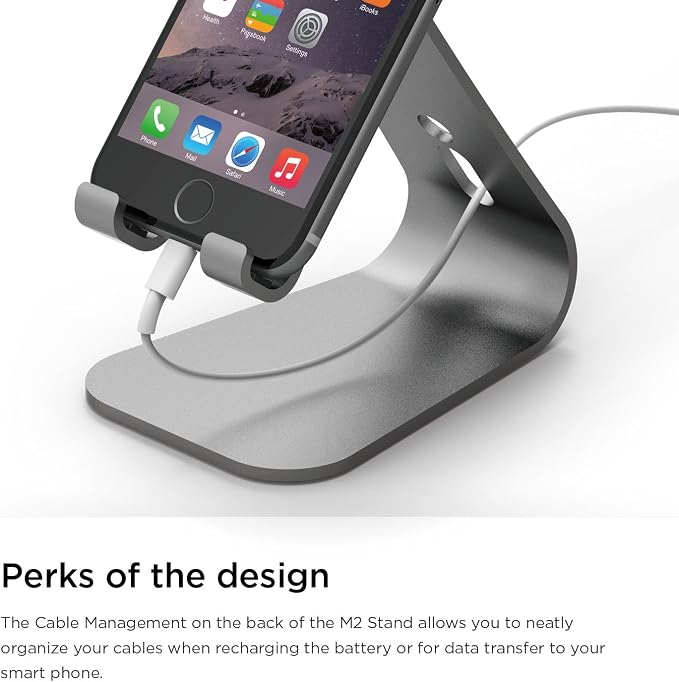 elago M2 Stand for All iPhones and Galaxy Smartphones (Angled Support for FaceTime) (Black)