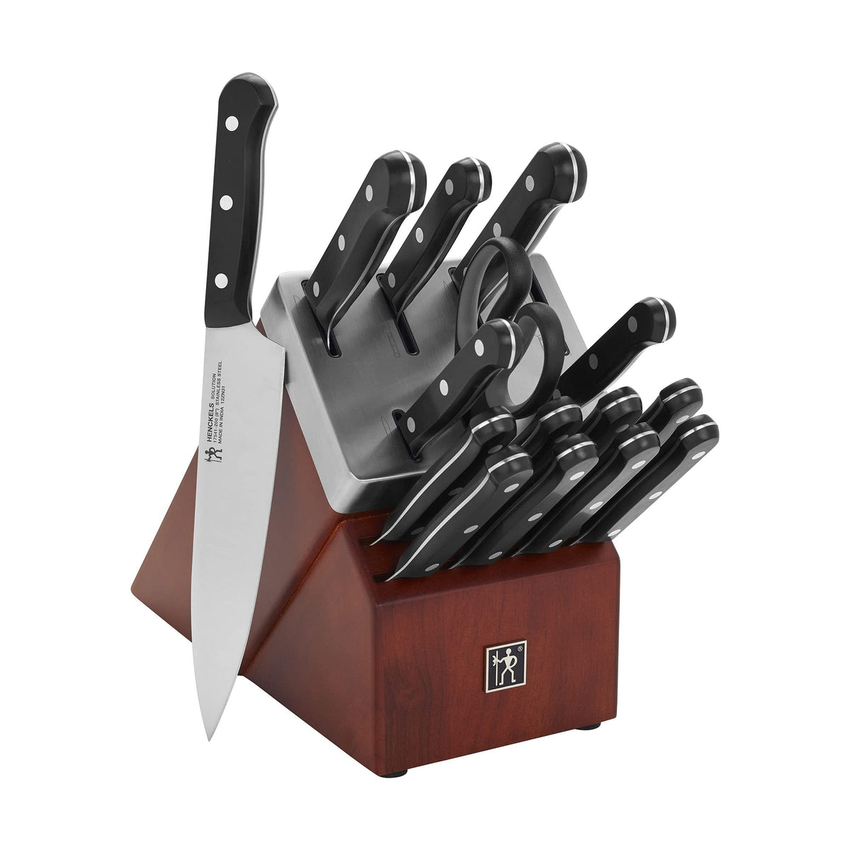 Henckels Solution Self Sharpening 20-Pc Knife Set, German Engineered, Brown
