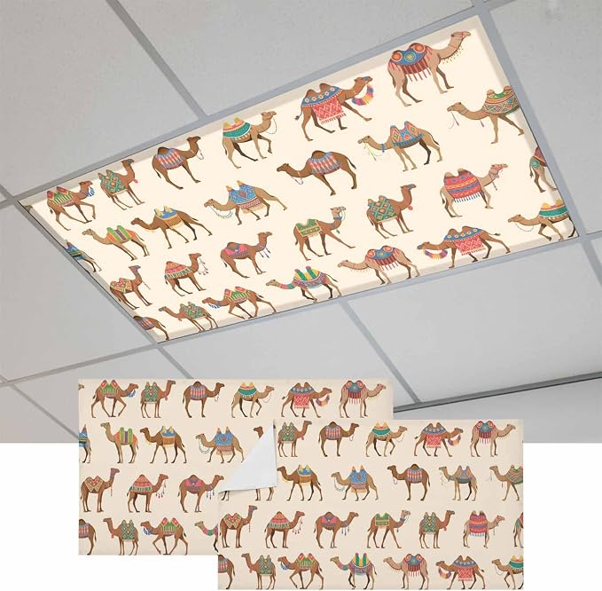 Fluorescent Light Covers for Ceiling Lights Desert Camel Magnetic Light Filters