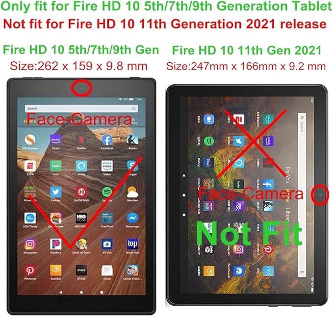 Folio Case for 10.1 Inch Previous Fire HD 10 Tablet | Famavala Stand Cover for [7th/9th Generation 2017/2019 Released] (BlueSky)