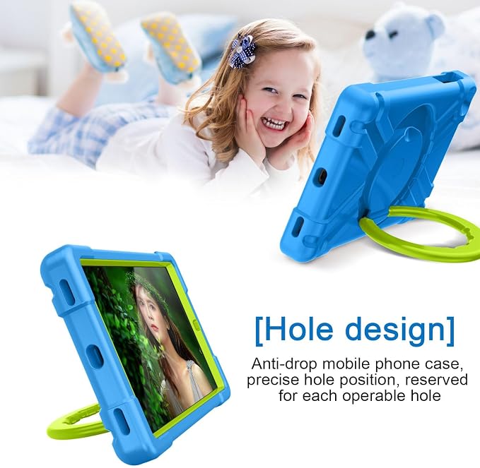 AKABEILA Compatible with Amazon Fire HD 8 2020/2022 Tablet Case，Rugged Kids Case with Stand Lightweight Shockproof Kids Friendly Tablet Cover Black