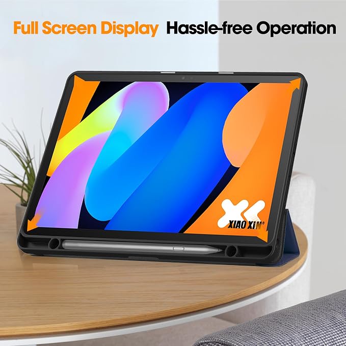 YRH for Idea Tab Pro 12.7 inch Case 2025 with Pen Holder Soft TPU Back Tablet Cover Case with Auto/Sleep (Black)