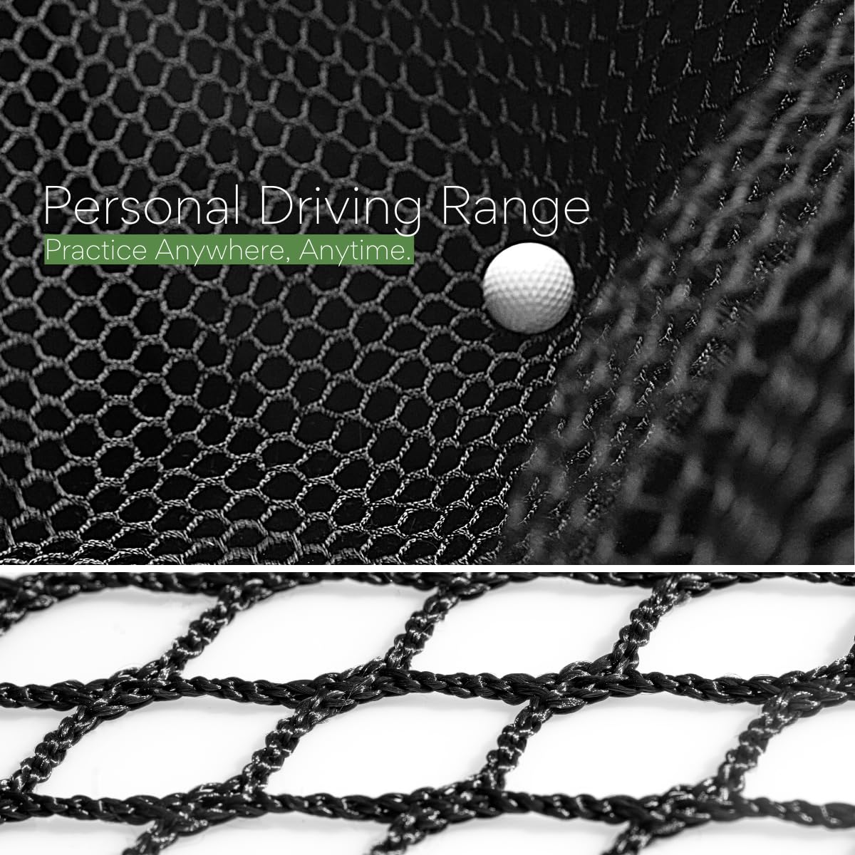 Morelux 10x10ft Heavy-Duty Golf Hitting Impact Net, Black
