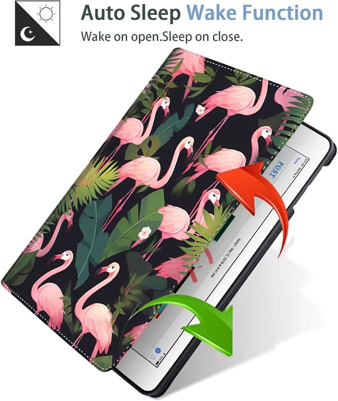 Case for iPad (A16) 11th Generation 11 Inch (2025) iPad 10th Generation 10.9 Inch (2022)，Slim Fit Foldable Standing Cover Case with Auto Sleep/Wake ，Red Moon Japanese Landscape