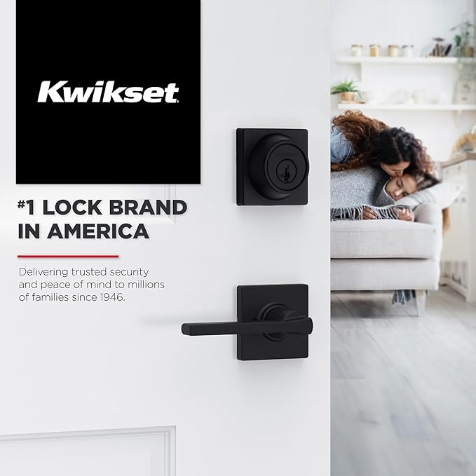 Kwikset Casey Interior Passage Door Handle, Lever For Closet and Hallway Doors, Reversible Non-Locking Handle Lever, Polished Chrome