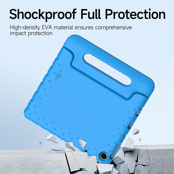 Kids Case for Onn 10.1 2022 Gen3 ShockproofHandle StandBlue | Kid‑friendlyLight Weight Shock Proof Cover CASE for Walmart Onn 10.1 Gen 3 tablet 2022 ReleaseModel:100071485