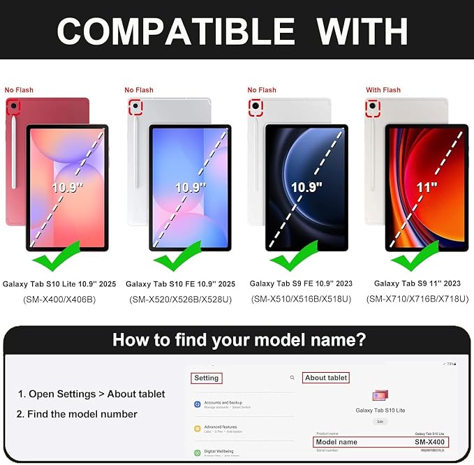 Case for Samsung Galaxy Tab S10 Lite/ S10 FE/ S9 FE 5G 10.9 Inch/ S9 11 Inch - Slim PU Leather Folding Stand Folio Cover with Auto Sleep/Wake - African American Girl
