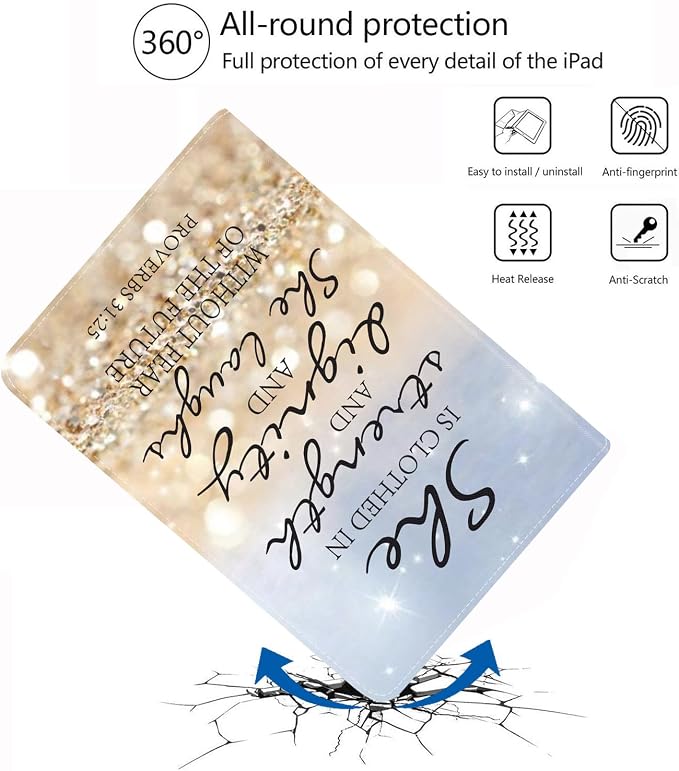 Case for Samsung Galaxy Tab S10 Lite 10.9/ S10 FE 10.9/ S9 FE 10.9/ S9 11 Protective Leather Case Adjustable Stand Auto Wake/Sleep Smart Case - Bible Verse Jeremiah 29:11