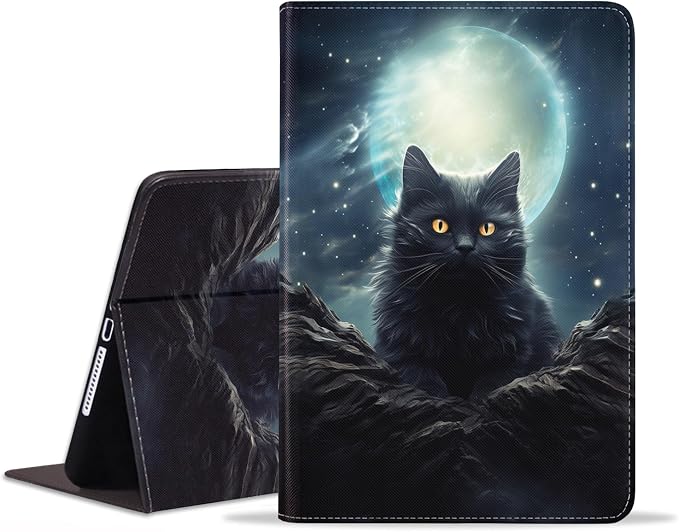 Case for Samsung Galaxy Tab S10 Plus 2024/ S9 Plus/ S9 FE Plus 5G 12.4 Inch 2023 Slim PU Leather Stand Folio Cover with Auto Wake Sleep Abstract Paint Dogs