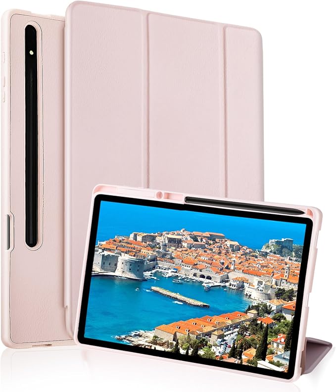 Case for Samsung Galaxy Tab S8 Plus 2022 / S7 FE 2021 / S7 Plus 2020 12.4 Case with S Pen Holder Dual Slim Folio Stand Protective Tablet Cover Multi-Angle Viewing Auto Wake/Sleep(Black)