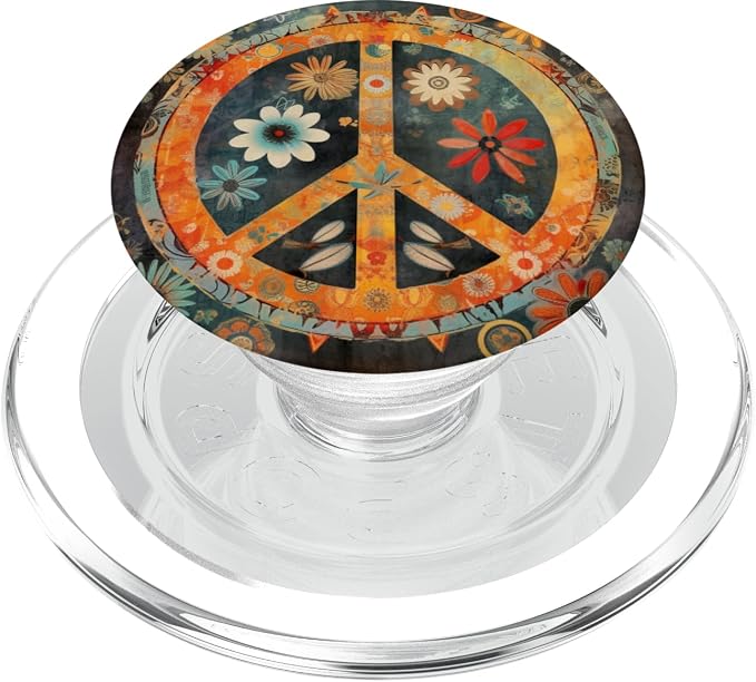 Vintage Peace Sign PopSockets Adhesive PopGrip