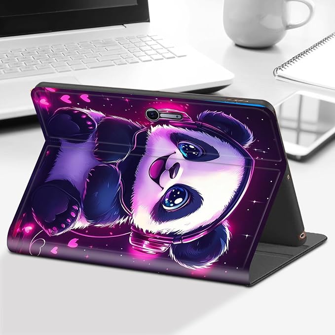 Case for Microsoft Surface Go 4/3/2/1 (2023/2021/2020/2018)-Slim PU Leather Lightweight Adjustable Stand Smart CoverAmerican Flag
