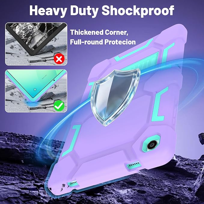 Case for Samsung Galaxy Tab A11+/A11 Plus 11” 2026 Samsung Galaxy Tab A9+/A9 Plus 11” 2024 Model Heavy Duty Shockproof Hard High Impact Protective Case Black