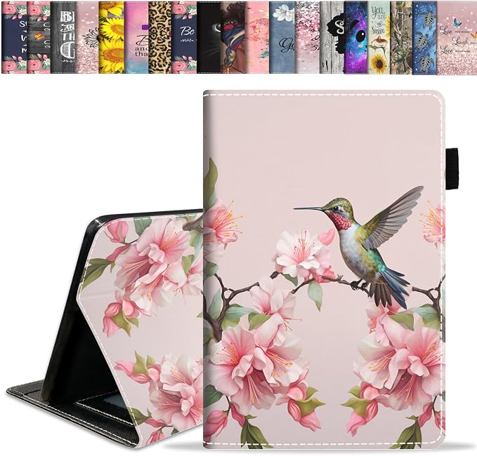 Case for Amazon Kindle Fire HD 10 Tablet 10.1 (9th/7th Generation 2019/2017 Release) Slim Folding Stand Folio Cover with Card Slot &amp Auto Wake/Sleep - African American Girl