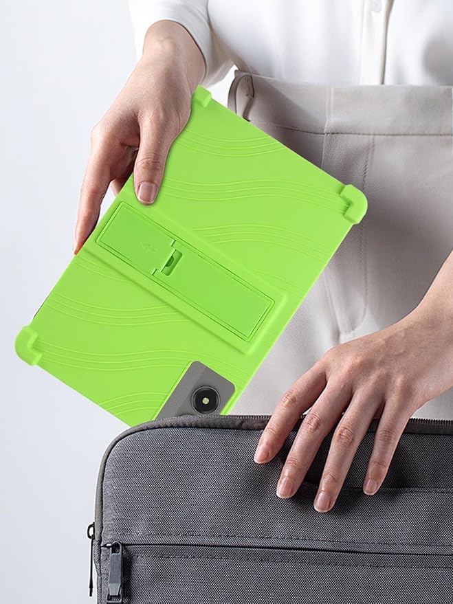 for TABWEE T50 (11 Inch) Android 16 Tablet Protective case ZBAGUG Shockproof Lightweight Silicone Protective Cover with Stand Child-Friendly Protection Easy to Clean Design Green.