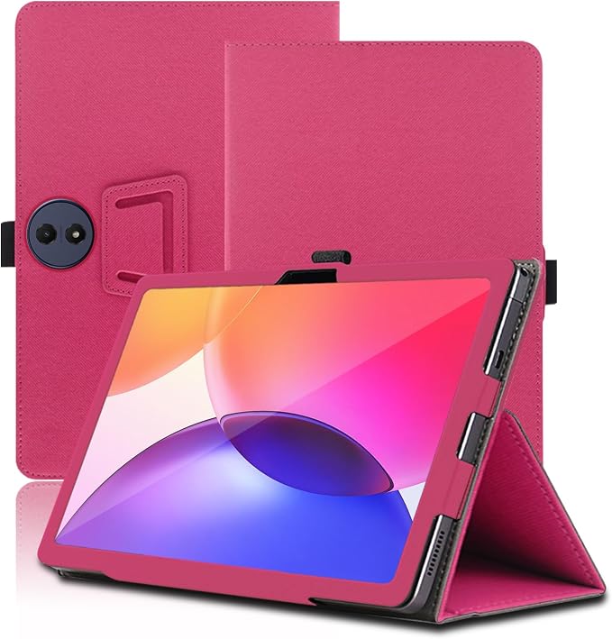 Case for TCL Tab A1 Plus 12.2 inch TCL Tab A1 Plus Tablet Case Folding Stand Protective Cover with Pencil Holder and Wrist Strap Full Protection. (Black)