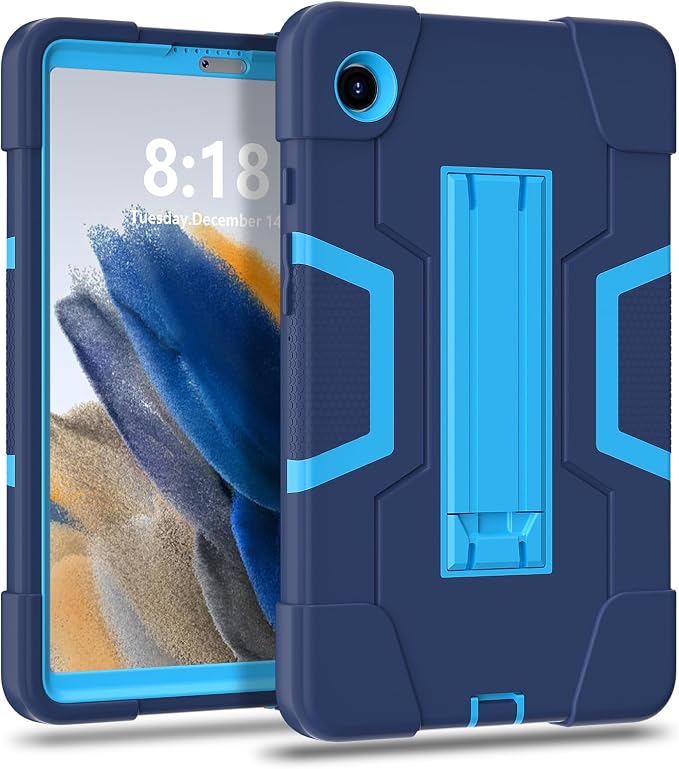 case for Galaxy Tab A9 8.7 2023 Case Hard PC Soft Silicone Kickstand Rugged Heavy Duty High Impact Protective Case for Samsung Galaxy Tab A9 8.7 Inch 2023 SM-X110 SM-X115 Black