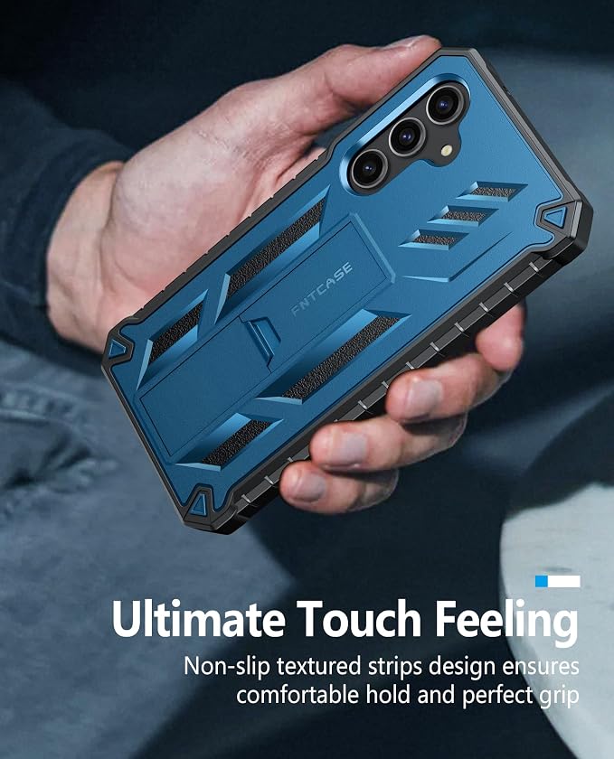 FNTCASE for 11 Pro XL Case Rugged Kickstand 2 Front Frames Black | Built-in Screen Protector 20FT Military-Grade Drop Protection Rugged Heavy Duty Shockproof Full Body Protective Cover