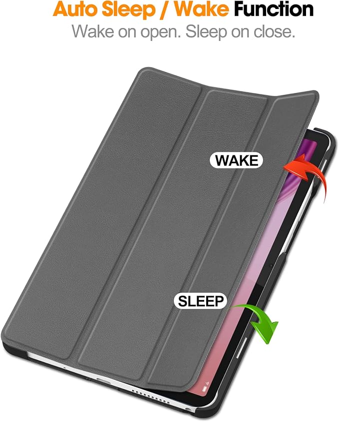Smart Case for Lenovo Tab One / K9 8.7 Inch 2025 TB305XU/TB305FU Lightweight Trifold Stand Cover Auto Wake Sleep Blackish Green