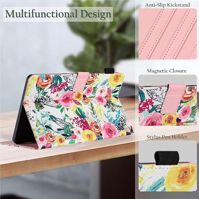 Fancity for Amazon Kindle Fire Max 11 Case 13th Generation 11 2023 Release | Soft PU &amp TPU Leather Protective Stand Cover Case for Fire Max 11 with Smart Auto Wake/Sleep Pencil Holder Beach