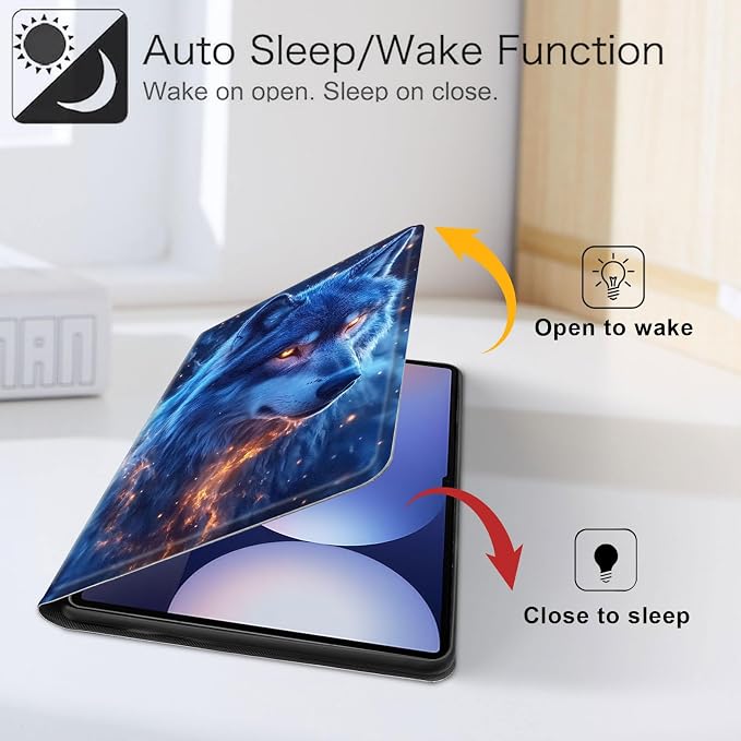 Case for Samsung Galaxy Tab A9 8.7-Inch 2023 Slim PU Leather Stand Cover with Auto Wake/Sleep Multi-Angle Viewing &amp Shockproof Adorable Bear