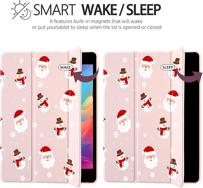 Joyland Leopard Print for iPad 10th Generation Case 10.9 inch 2022/iPad (A16) 11th Gen 11 2025Built-in Pencil Holder with Shockproof Cover Clear Transparent Back Shell Auto Wake/SleepBlack