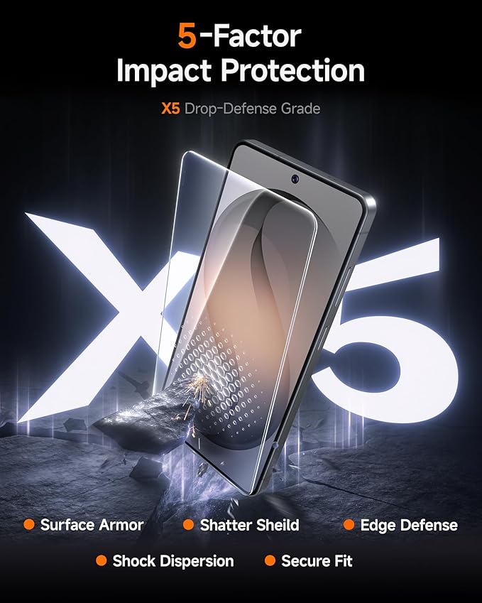 SMARTDEVIL [3 Pack for Samsung Galaxy S24 Screen Protector Finger Print Reader Compatible Fast &amp Easy Installation Clear 9H Tempered Glass Film Alignment Frame [Dust-Free &amp Bubble-Free]