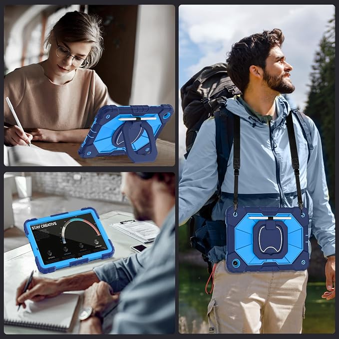 Auizotl Case for Samsung Galaxy Tab A11+/A9+ Plus 11 Inch with Screen Protector/Rotating Stand/Pen HolderMilitary Grade Shockproof Cover for Galaxy Tab A11 Plus /A9 Plus CasesBlack