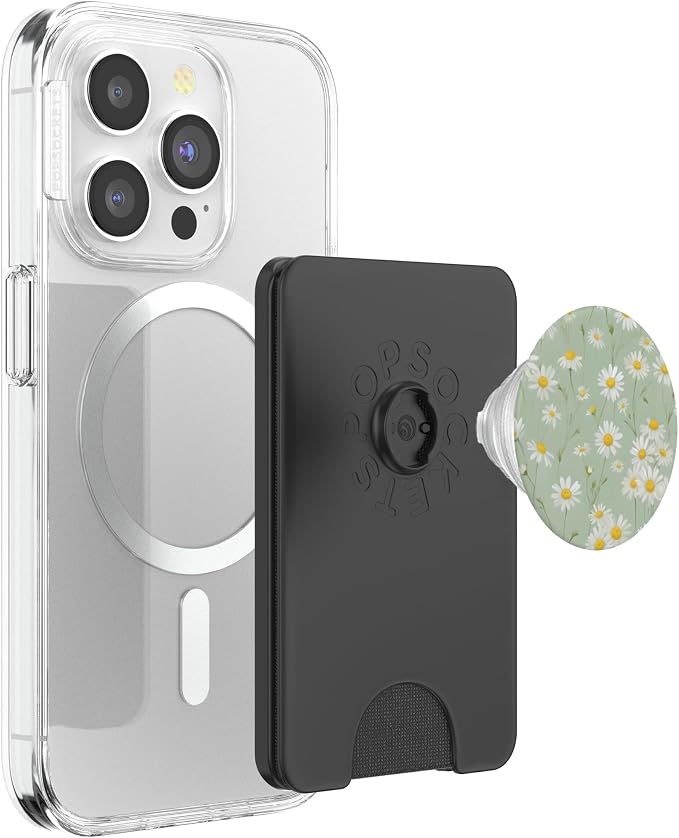 Daisy Flower Floral Sage Green PopSockets Adhesive PopGrip