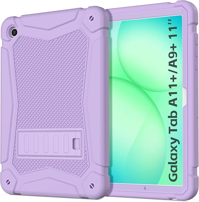 Shockproof Case for Samsung Galaxy Tab A11 Plus 11 inch 2026 with Built-in Kickstand 3 Layers Heavy Duty Protection Cover for Tab A9+ 10.9 2023 Blush Pink