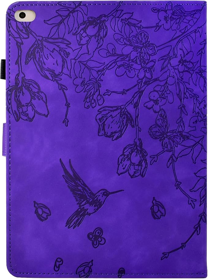 Case for iPad 9th/8th/7th Generation iPad 10.2 Case (2021/2020/2019 Model iPad 9/8/7 Case) PU Leather Folio Folding Stand Cover for iPad 10.2 inch Auto Wake/Sleep Hummingbird