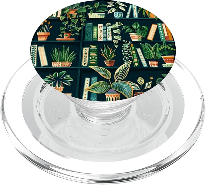 Book Shelves Reading Plants Library Book Lover PopSockets PopGrip for MagSafe