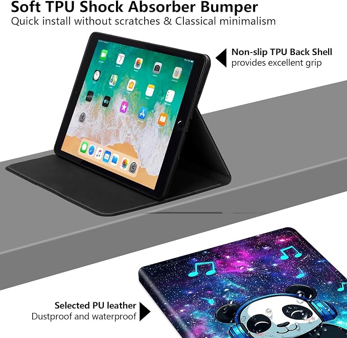 for iPad Air 13 Inch Case (M3/M2-2025/2024 Release) Slim iPad 13 Protective Case with Stand Hard Back Shell for iPad Air 13 Auto Wake/Sleep 1776 American Flag with Bullets