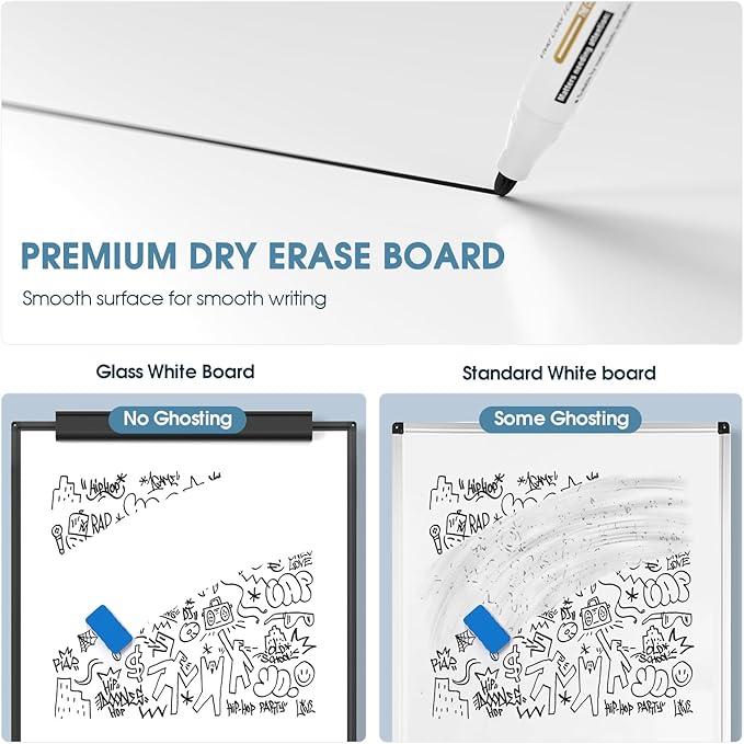 MaxGear Large White Board Easel Stand, 40" x 28" Double Sided Dry Erase Board with Stand, Height Adjustable and 360 Degree Rotation Classroom Easel for Home & Office Flip Chart Stand