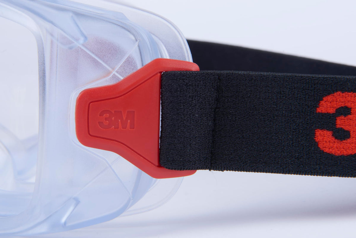 3M GoggleGear Eye Protective Goggle 3000 Series, Clear Anti-Fog/Anti-Scratch Lens, Premium Cloth Strap, PVC Shroud, 1 Pair, Polycarbonate, GG3101-AF, ANSI Z87.1, CSA Z94.3, D3 D4 Rating
