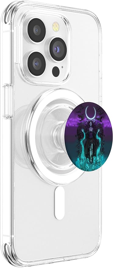 The Morrigan Death Tarot Card Gothic Pagan Witch Triple Moon PopSockets Adhesive PopGrip