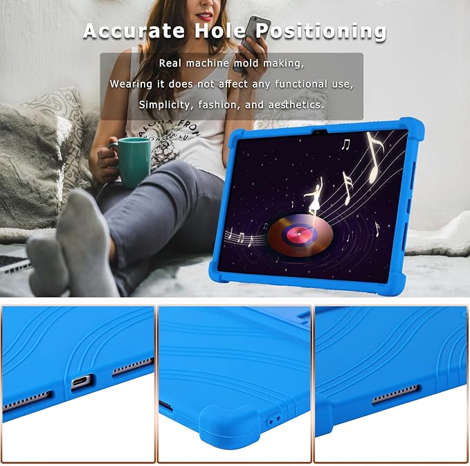 ATOOZ for Lenovo Idea Tab Plus Case 12.1 Inch 2025Black | Soft Silicone Shockproof Case for Lenovo Idea Tab Plus Tablet (TB361FU) with PC Bracket