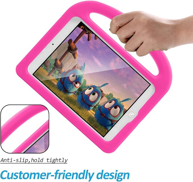 Kids Case for iPad 6th/5th Generation iPad 9.7 inch 2018/2017 and iPad Air 1/Air 2 Case with Handle/Kickstand EVA Foam Shockproof Stand Cover for iPad Air 1st/2nd Gen/iPad Pro 9.7Black Bird